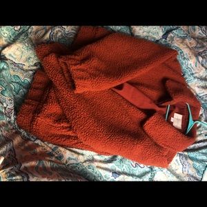 Red/Orange Aeropostale Teddy Coat